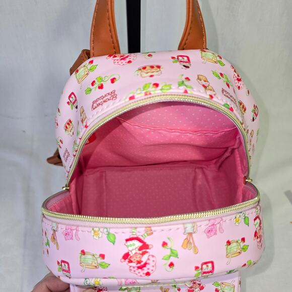 Strawberry Shortcake Backpack w/ Loungefly Zip Around Wallet Both in EUC main image 10